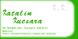 katalin kucsara business card